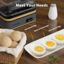 Evoloop Rapid Egg Cooker Electric 6 Eggs Capacity, Soft, Medium, Hard Boiled, Poacher, Omelet Maker Egg Poacher With Auto Shut-Off, BPA Free