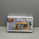 Vintage Bread Box for Kitchen Countertop - Retro Brown Bread Storage Box Breadbox