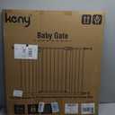 keny 29"-42.5" Baby Gate for Stairs, Auto Close Safety Dog Gate, Pressure Mounted Easy Walk Through Pet Gate for Doorways, Durable Stair Gate, 30" Tall, White