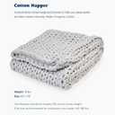 Bearaby Cotton Hand-Knit Weighted Blankets for Adults - Chunky Knit Blanket - Sustainable, Breathable, Organic, Cooling Weighted Blanket - Machine Washable (Moonstone Grey, 15 lbs, 40"x72")