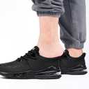 LARNMERN Steel Toe Shoes for Men Waterproof Slip Resistant Work Sneakers Athletic Durable Lightweight Comfortable Water Resistant Indestructible Construction Tennis Air Cushion (Black)