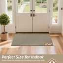 BEQHAUSE Dirt Trapper Door Mat 24" x 60", Doormat Non-Slip Entryway Rugs Washable, Dog Door Mat Stain Resistant and Absorbent Welcome Floor Mat for Front Back Door, Mud Wet Shoes & Paws, Beige