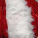 Santa Costume Suit for Men Adults with Fake Belly Pouch,11PCS Claus Set Deluxe Velvet Professional Christmas Suits Red (3X-Large)