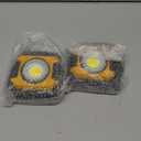 Samyoung 2 Pack 2400LM Magnetic Rechargeable Work Light, 28 Hours Long Lasting Stepless 2700-8000K White & Warm Bright Portable LED Work Light, Ultralight 360Rotating with Hook(Yellow)