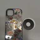 for iPhone 14 Plus Case for Women - Girls Kawaii Design Compatible with Magsafe Magnetic Ring Holder Stand Retro Flower Phone Covers Aesthetic Girly TPU Funda for 14 Plus