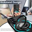 for Galaxy Z FOLD 6 Case with Magnetic Ring Stand, Matte Tough Cover with Stand, Magnetic Men Women Girls Boys Protective Case for Galaxy Z FOLD 6 7.6", Black(15-19)