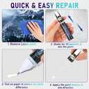 2 x White Touch Up Paint for Cars, Two-In-One Car Paint Scratch Repair Pen, Quick & Easy Solution to Repair Minor Automotive Scratches 0.4 fl oz.