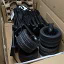 EchoSmile Collapsible Folding Utility Wagon Cart, Adjustable Handle, 400lb Capacity, Black, Outdoor Use