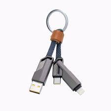 ZGear Key Chain Braided Flat Charge Cable