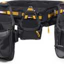 ToughBuilt - 4-piece Contractor Tool Belt Set - Heavy Duty and Durable - 3 Cliptech Pouches and padded Toolbelt - (TB-CT-101-4P)