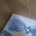 Pack of 12 Vintage Glass Goblets Glassware, 10 oz, Light Blue, standard