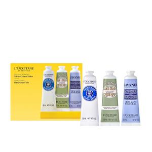 LOccitane Hand Cream Classics 3-Piece Gift Set, Moisturizing Skincare Trio, Nourishing Creams for Dry Hands, Nails, and Cuticles, Travel-Sized, Vegan