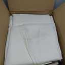 10-Pack Ivory Round Tablecloths, 84 Inches, Stain-Resistant Polyester for 3-5 Ft Round Tables - Washable Table Covers for Weddings, Banquets, Birthday Parties, Events