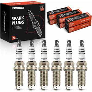 A-Premium Iridium Platinum Spark Plugs Compatible with Honda Accord & Jeep Grand Cherokee & Dodge Grand Caravan & Kia Sorento & Hyundai Santa Fe & Chrysler Town & Country & Acura RDX, Pack of 6 