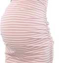 Liu & Qu Women's Maternity Bodycon Ruched Side Dress Casual Short & 3/4 Sleeve Dress for Daily Wearing Or Baby Shower, Large