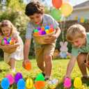 Olixmlya 500 PCS 2.4" Fillable Plastic Easter Eggs, Empty Easter Eggs Colorful Plastic Eggs Bulks Easter Basket Stuffers Hunt Easter Party Favor for Kids Teens Boys Girls