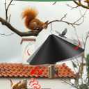19 Inch Metal Squirrel Baffle for Bird Feeder, Hanging Baffles for Squirrel Proof Bird Feeders, Outdoor Cover Rain Guard, Rust Chew Proof Heavy Duty