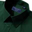 Alimens & Gentle Men's Dress Shirt Regular Fit Stretch Stain Shield Long Sleeve Solid Business Wedding Button Down Shirts (Green, XL)