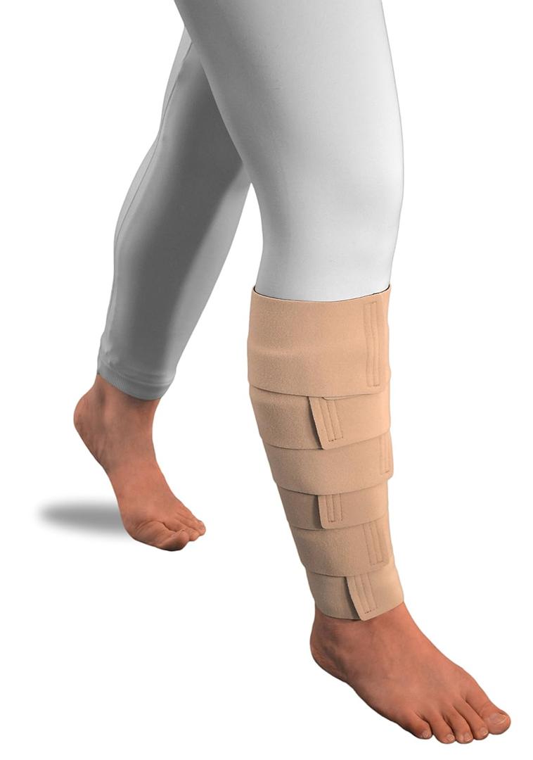 ReadyWrap Calf Compression Sleeve - Adjustable, Breathable (Large (35 cm), Beige) ReadyWrap Calf Compression Sleeve - Adjustable, Breathable (Large (35 cm), Beige)