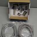 Vayzluiy Handheld Toilet Bidet Sprayer for Toilet-Adjustable Water Pressure Control with Bidet Hose for Feminine Wash, Stainless Steel Brushed Nickel Cloth Diaper for Baby Wash (Warm and Cold)