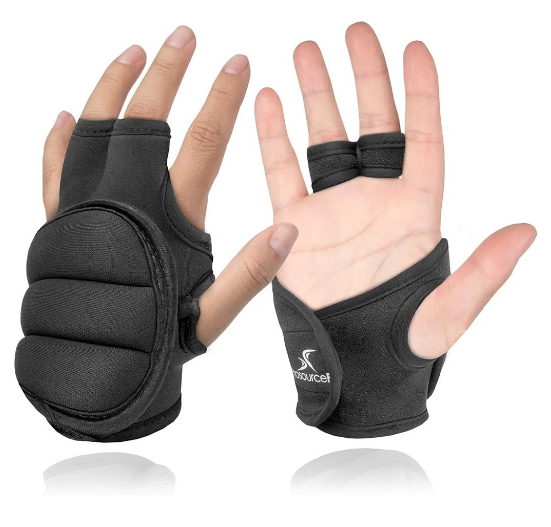 ProsourceFit Weighted Gloves, Pair of Heavy Duty 2 lb. Neoprene for Sculpting and Aerobics, One Size
