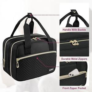 Breastmilk Cooler Travel Bag, Wearable Breast Pump Storage Bag Compatible with Momcozy/Medela/Elvie/Willow Breast Pump with Ice Pack and Waterproof Mat,Black