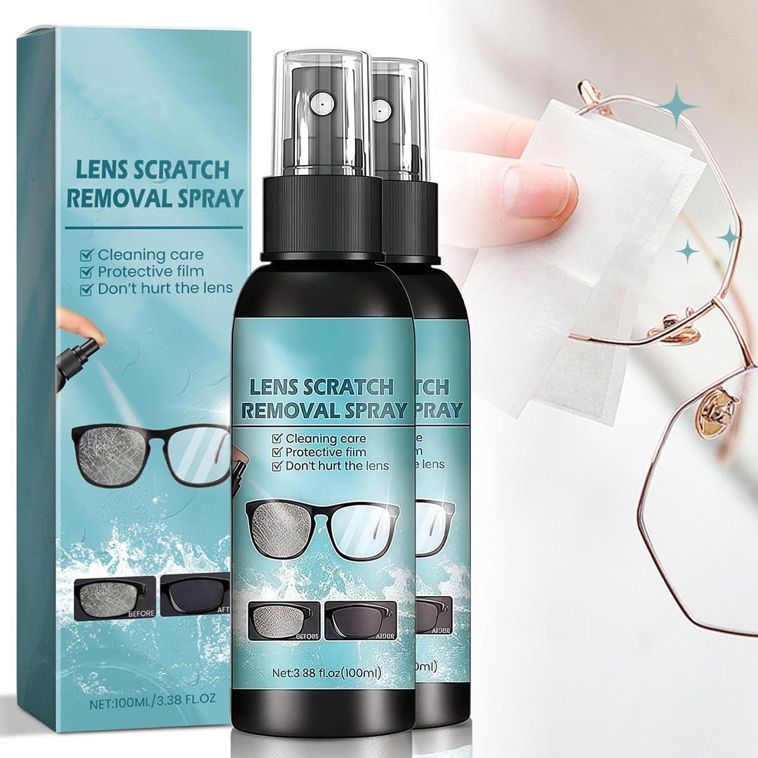 2PCS - Scratch Remover for Eyeglasses(100ml), Lens Scratch Remover for Eye Glasses, Eyeglass Scratch Remover, Lens Scratch Remover, Pocket & Travel Essentials, Eye Glass Cleaners Spray.