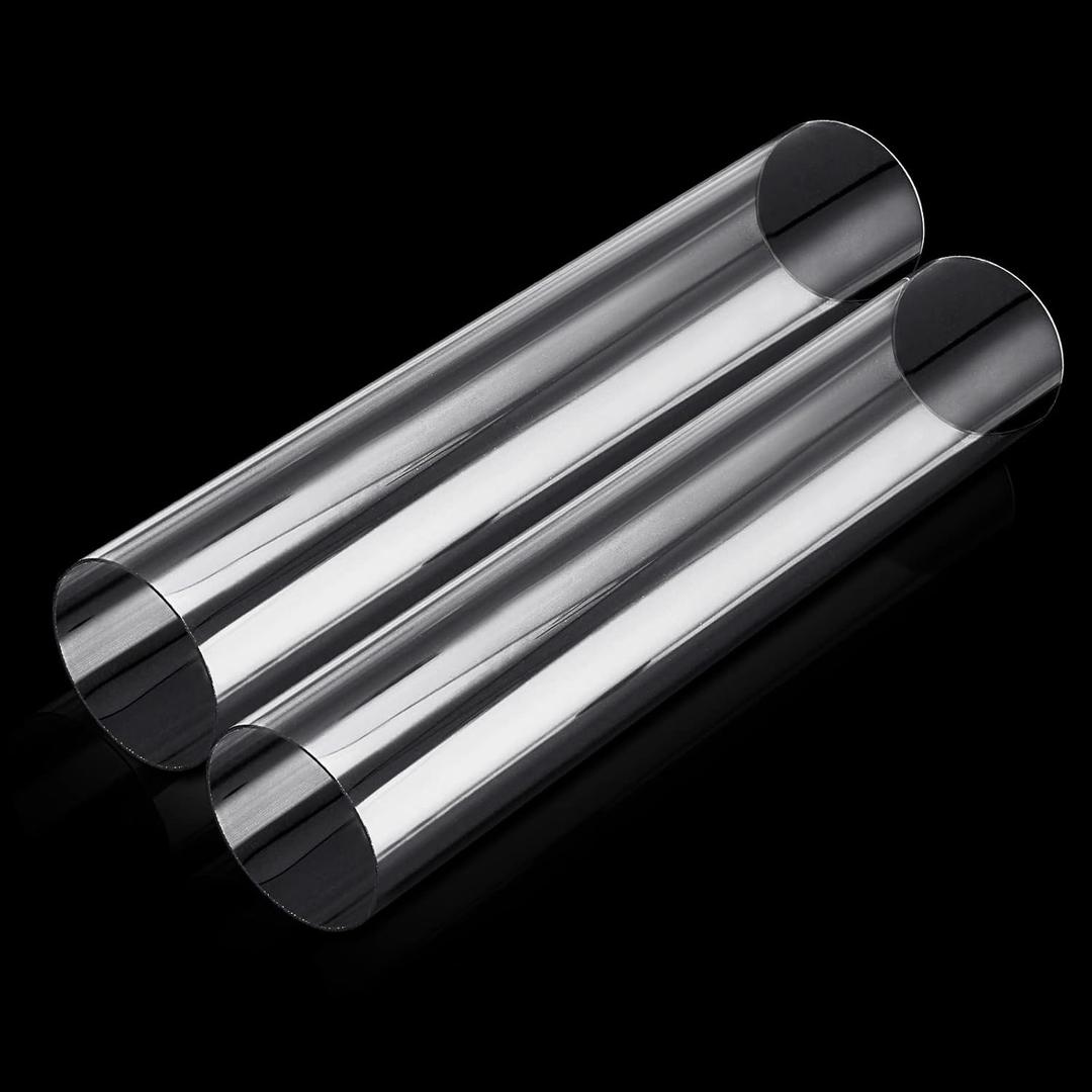 2PCS Acrylic Tube 3'' (75mm) OD x 2mm Wall Thickness Clear Plastic Pipe Tube 15.5'' Length Clear PVC Pipe Round Polycarbonate Tubing Chemical Resistant