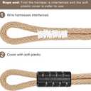 BeneLabel Tree Swing Ropes, Hammock Tree Swings Hanging Straps, Adjustable Extendable, for Outdoor Swings Hammock Playground Set Accessories, 5ft(60"), 2 Pack, Raw White (1.5m)