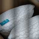 QUTOOL Cooling Pillow for Sleeping, CertiPUR-US Shredded Memory Foam King Pillows Set of 2, Cool Pillow for Hot Sleepers Adjustable Firm Pillow for Side, Back, Stomach Sleepers Soft Yet Support, White