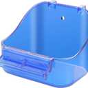 Acrylic Hanging Bird Bath Bird Caged Parrot Bathing Tub, Bird Cage Accessory Bathing Tub Bath for Small Brids Parakeet Canary Budgerigar Lovebirds (with Fixing Screws)(1PCS Blue)