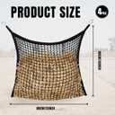 4 PCS Slow Feed Hay Net for Horses, Large Capacity Hay Bags for Horses Goats Sheep Donkey Trailer Full Day Feeding, Easy to Fill and Hang, Black, 35 x 31 Inch