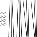 34 Inch Hairpin Legs for Furniture set of 4, Heavy Duty 3 Rod Metal Table Legs with 3/8" Black Solid Iron, DIY Hair Pin Legs for Counter Bar Stool, Console Table, Entryway Table, Plant Stand
