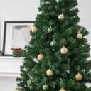 Christmas Tree Decoration Ball Set - 20 Pieces of shatterproof Multi-Colored Christmas Tree Decorations, 2.36 inches Hanging Balls, Festive Party use (Golden+Green)