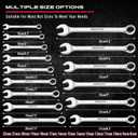30-Piece Combination Wrench Set - Open End Wrench Set with Organizer Professional 12 Point Wrench Kit Tool for Mechanic Garages Workshops 1/4'' to 1'' & 8-22mm