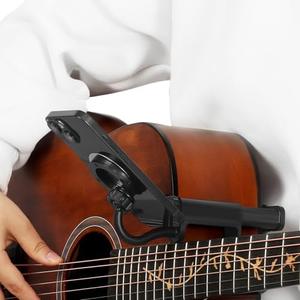 Magnetic Guitar Phone Holder - Adjustable Guitar Mount for 6-8.8cm Thick Guitars/Ukulele,Guitar Sheet Music Holder, Ideal for Digital Sheet Music