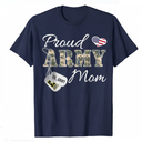 Proud Army Mom Army Graduation Gift Military Mom T-Shirt T-Shirt, M