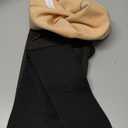 Womens Fleece-Lined Tights - Ultra-Warm Fake Sheer Look Pantyhose Thick Leggings for Winter (Medium Petite, Black - 1 Pair)