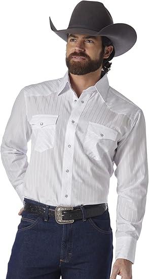 Wrangler Retro Long Sleeves Shirt, L White