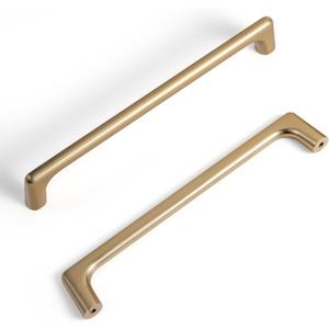 Goo-Ki Champagne Bronze Cabinet Pulls with 7.6'' Hole Centers, Modern Style Zinc Alloy Cabinet Handles for Dresser,Wardrobe,Cupboard- 2 Pack