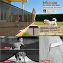 Miumoon 120 inch Retractable Baby Gates 34 inch Tall, Retractable Gate with Reinforced Strip Design to Prevent Crawling Through, 10 FT Extra Wide Retractable Dog Gate for Indoor/Outdoor