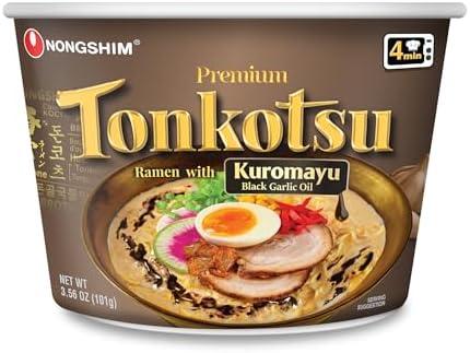 Nongshim Tonkotsu Ramen with Kuromayu Noodle Big Bowl, 3.56 Ounce (Pack Of 4)