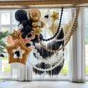 Black and White Quick Link Balloons, 100PCS Latex Linking Balloons for Making Balloon Wall Balloon Arch Balloon Chains and Wedding Birthday Baby Shower Engagement Graduation Party Decorations (6inch)