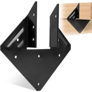 20 Pcs Hurricane Tie for Rafters, 13 Gauge (Thick 2.2mm) Hurricane Straps, Rafter Tie Brackets Fit 2x4, 2x6 Truss to Rafter Connector, Heavy Duty Hurricane Clips for Roofing Trusses, Black