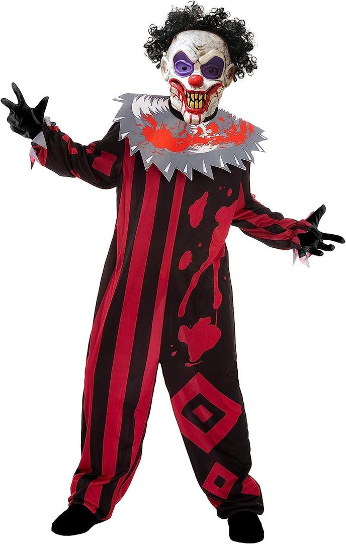 Spooktacular Creations Halloween Boys Killer Clown Costume, Scary Clown Costume for Kids Halloween Role Play & Dress Up (Small)