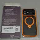 for iPhone 17 Pro Max Case: 360 Spin Magnetic Stand, Camera Protection (Compatible with MagSafe) [18FT Military Protection] Shockproof Matte Translucent Phone Cover for iPhone 17 Pro Max 6.9", Orange