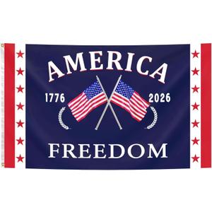 250th Birthday Flag 3x5 Feet 1776-2026 America Freedom Flags House Yard Decor Sign Outside Decorations (250th Birthday2 Flag)
