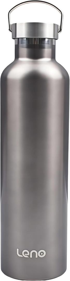 Stainless Steel Insulated Water Bottle, Double Wall, Wide Mouth, Leak Proof, Keep Drinks Cold and Hot, Sport & Camping Hiking Bottle with Handle (34, ounces)