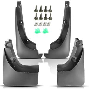 YHTAUTO Set of 4 Mud Flaps Splash Guards Accessories Replacement for Toyota RAV4 2006-2012 Sport Utility, with Factory Fender Flares, Front and Rear LH RH, Black