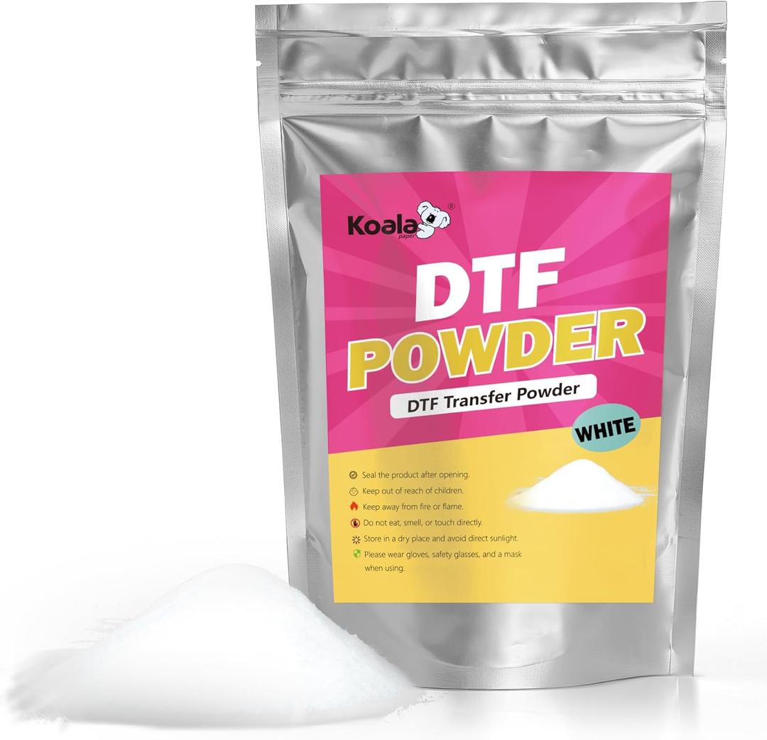 KOALA PAPER DTF Powder 1000G/35.3 oz White Hot Melt Adhesive DTF Transfer Powder for Digital Printing on All Fabrics, DTF Powder for Sublimation